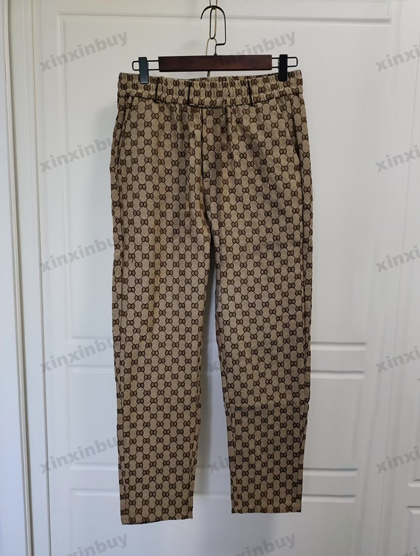 Mens t shirt pants Spring summer new fashion Men Dress Pant Counter Business Casual Slim Fit Suit pants Lattice letter pattern trousers