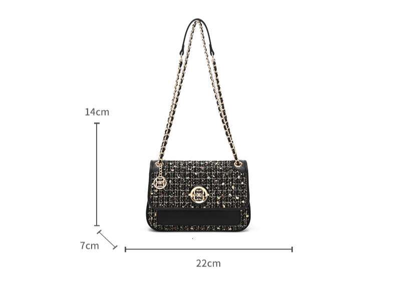 Women's Bags New Autumn/Winter Women's Fragrant Style Office Commuter Light Premium Small Square Single Shoulder Crossbody Bag
