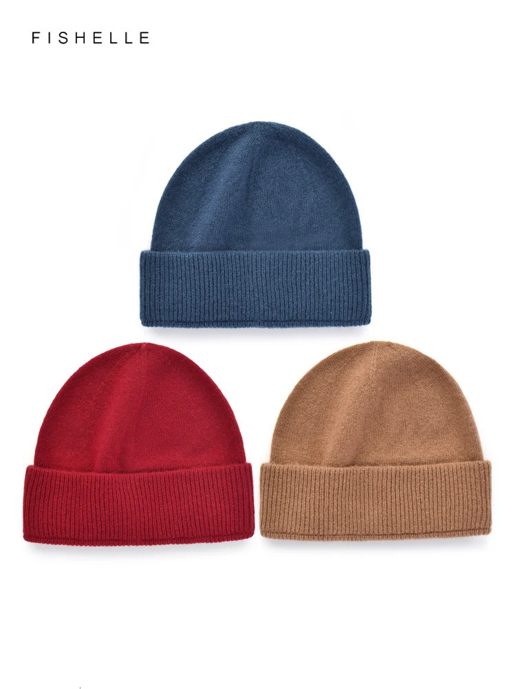 soft solid pure wool hat womens winter warmth knitted wool cap for mens cold hat thin beanie adults gifts 250221