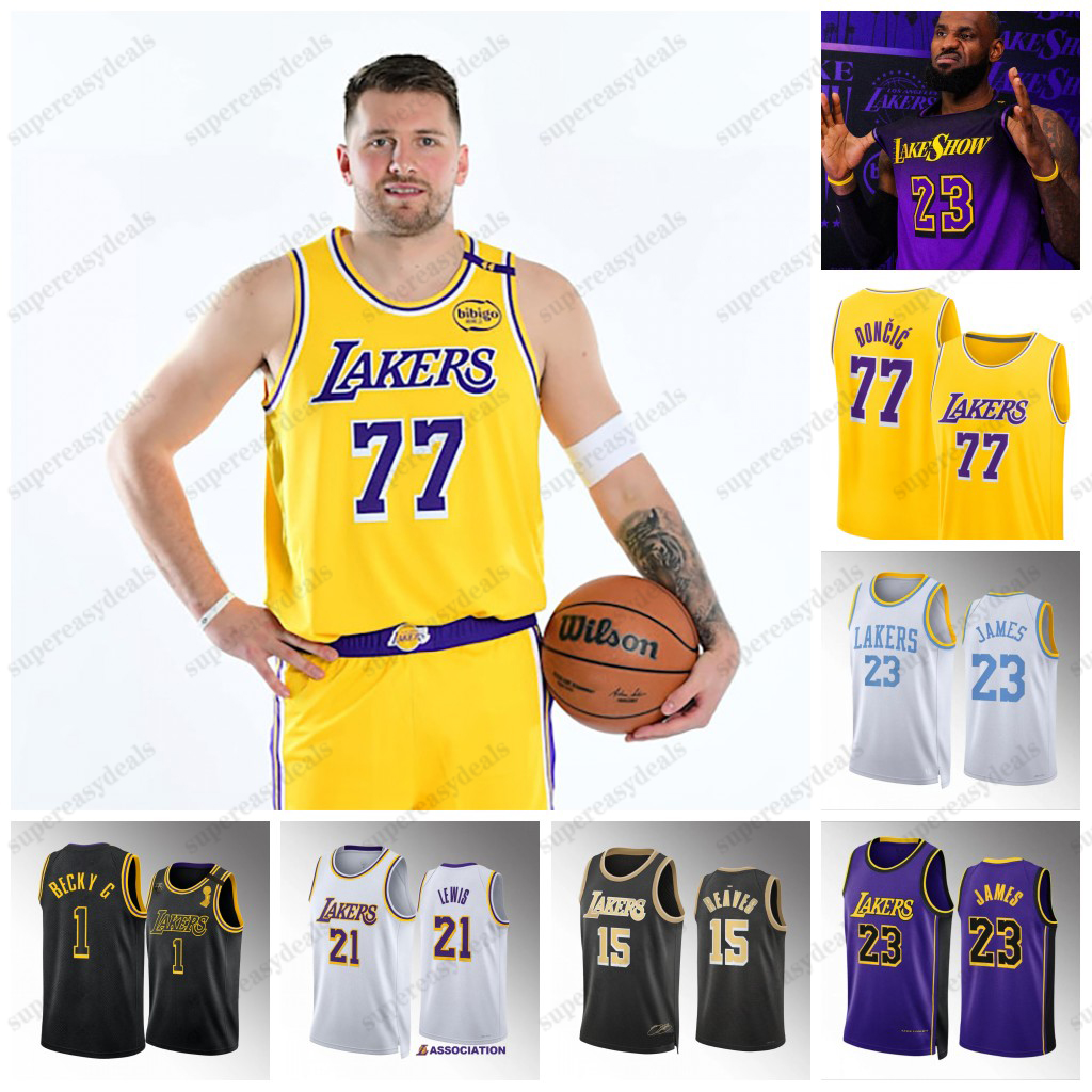77 Doncic Laker 2024-25 City Basketball Jerseys James Bryant Austin 15 Reaves Maxi Kleber Jarred 2 Vanderbilt 10 Hayes Custom
