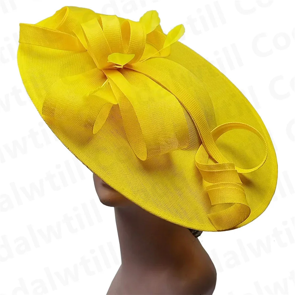 Derby Big Fascinator Hat Women Party Tea Fancy Headpiece Elegant Ladies Wedding Event Chapeau Cap Headband Party 250207