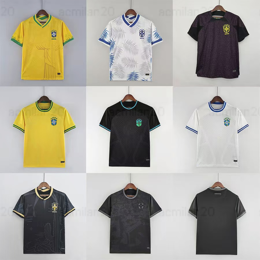 24 25 Soccer Jersey Copa America Cup BraziLS NEYMAR VINI JR BrasIL National Team Football JESUS Special Home Away Fans Player Mens Kids Kit Sets RODRYGO Adult Set 666