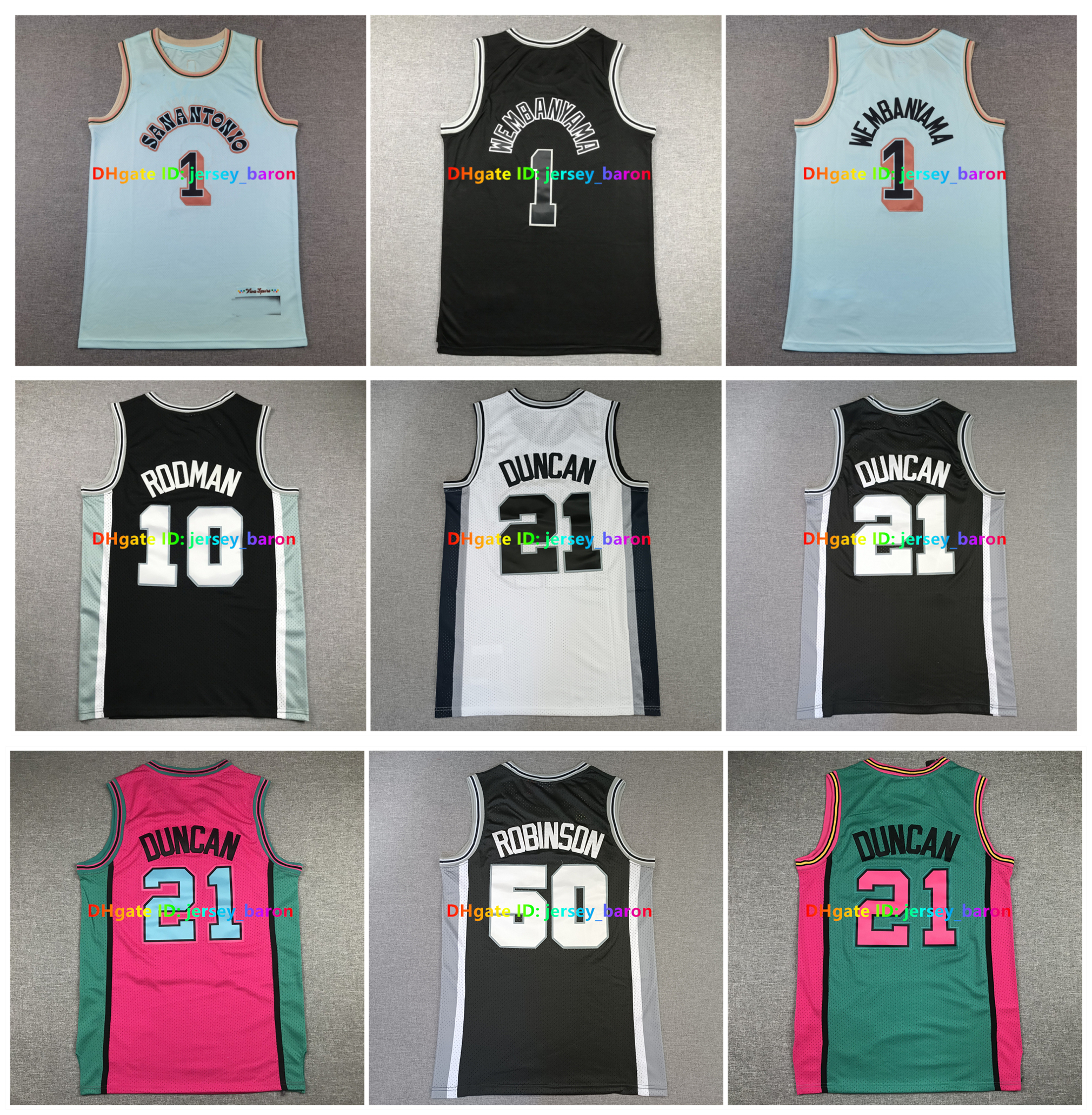 Duncan Spur Victor Wembanyama Basket Basket Basket Basket Jearsey Dennis Rodman…