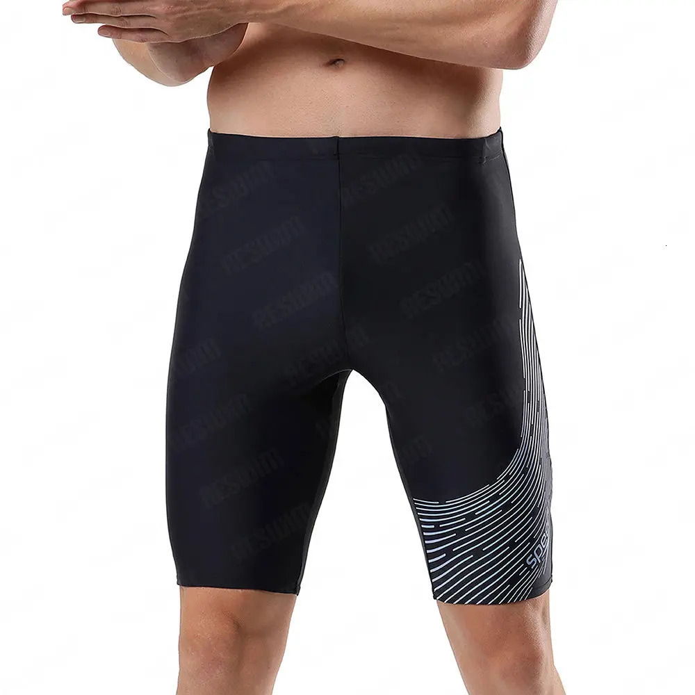 2025 Summer Mens Swim Jammer Endurance Athletic Training Swimsuit Beach Swimming Trunks Swimwear Jammers Tight Surf Pool Shorts Z260313