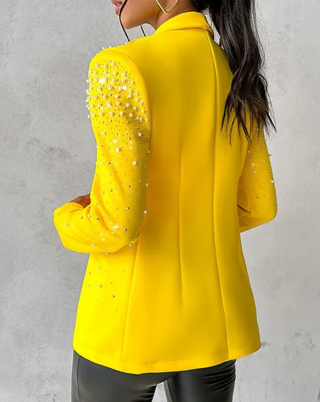 Blazers for Women Clothing Streetwear Autumn Fashion Versatile Casual Long Sleeves Y2k Small Suit Females Wear 250208wtt