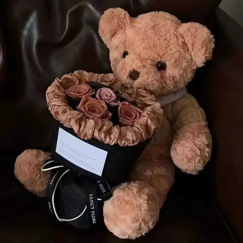 Brown toy Princess plush in a sweater A girls birthday present Boys couch bear doll 30cm and 40cm Free shipping