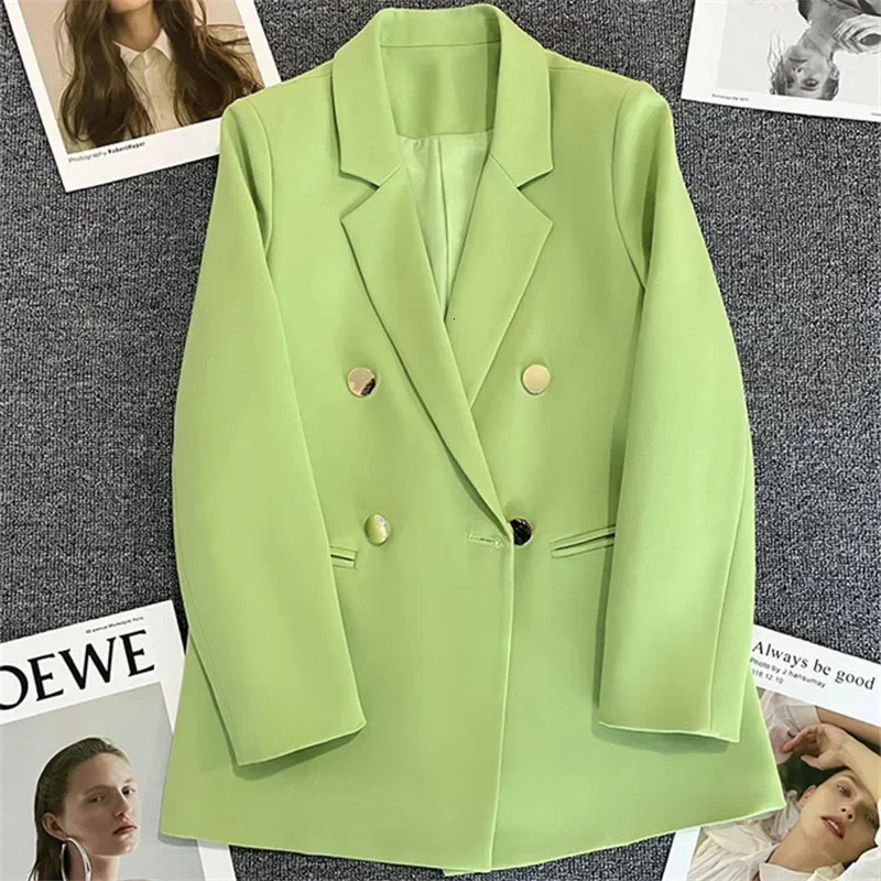 Candy green fried street small suit jacket women spring and autumn Korean version of Internet celebrity temperaent casual 250208