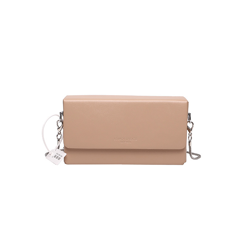 Elegant Box-Shaped Messenger Bag with Adjustable Chain Strap for Daily Use