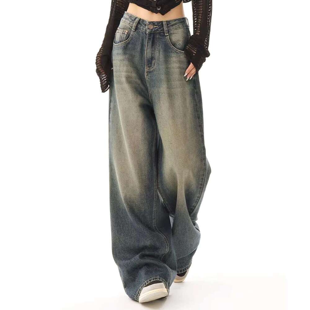 Women'S Jeans Haruku Y2k Japanese 2000s Style 90s Aesthetic Streetwear Baggy Denim Trousers Jean Pants Vintage Trashy Clothes