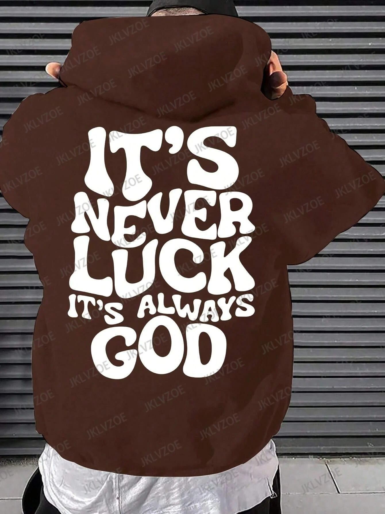 This is never lucky its a letter from God mens clothing autumn wool sports zippers casual cotton hoodies streetwear 250207