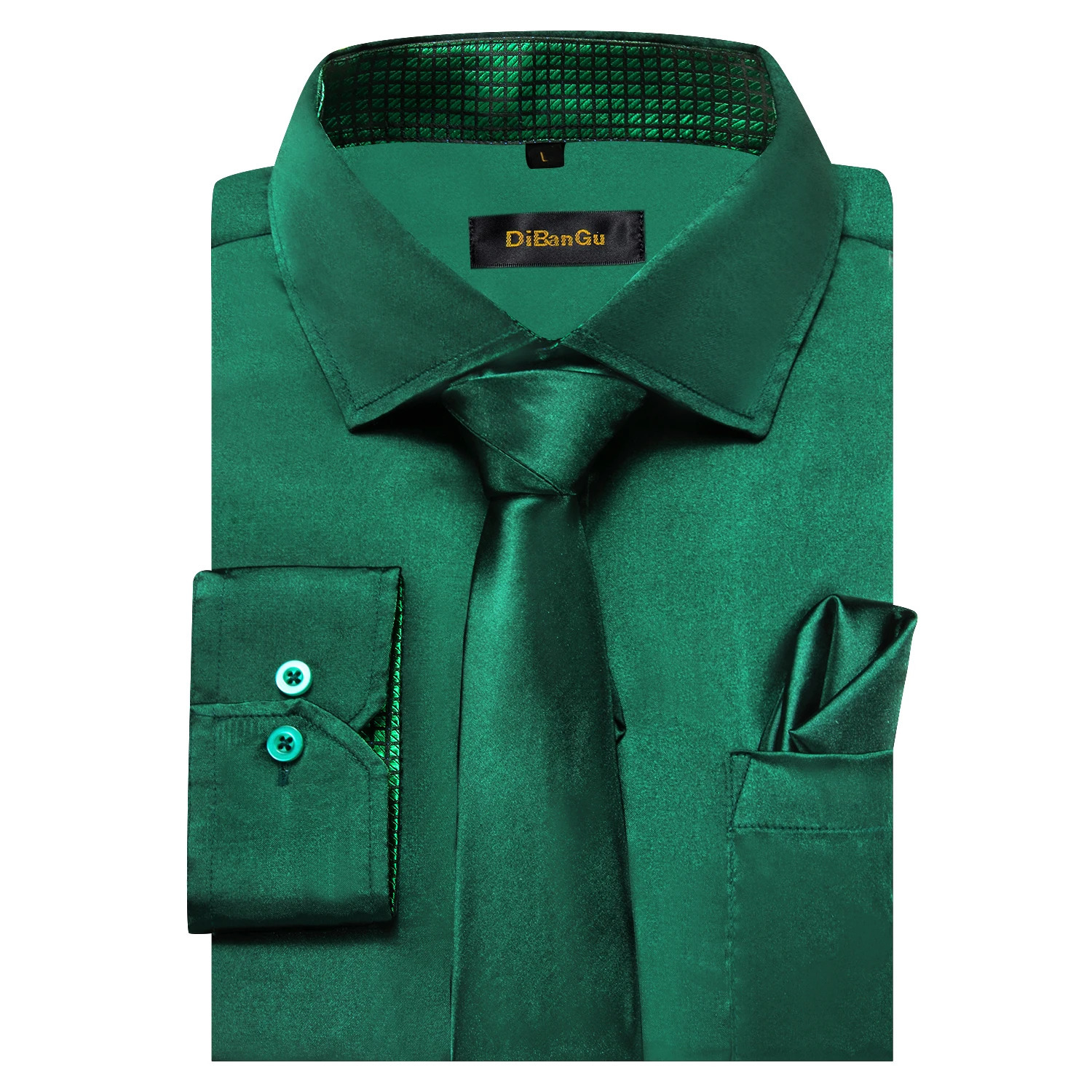Satin solid mens long sleeved green yellow purple blue wedding ball ultra-thin slim fit dress collar handle 250207