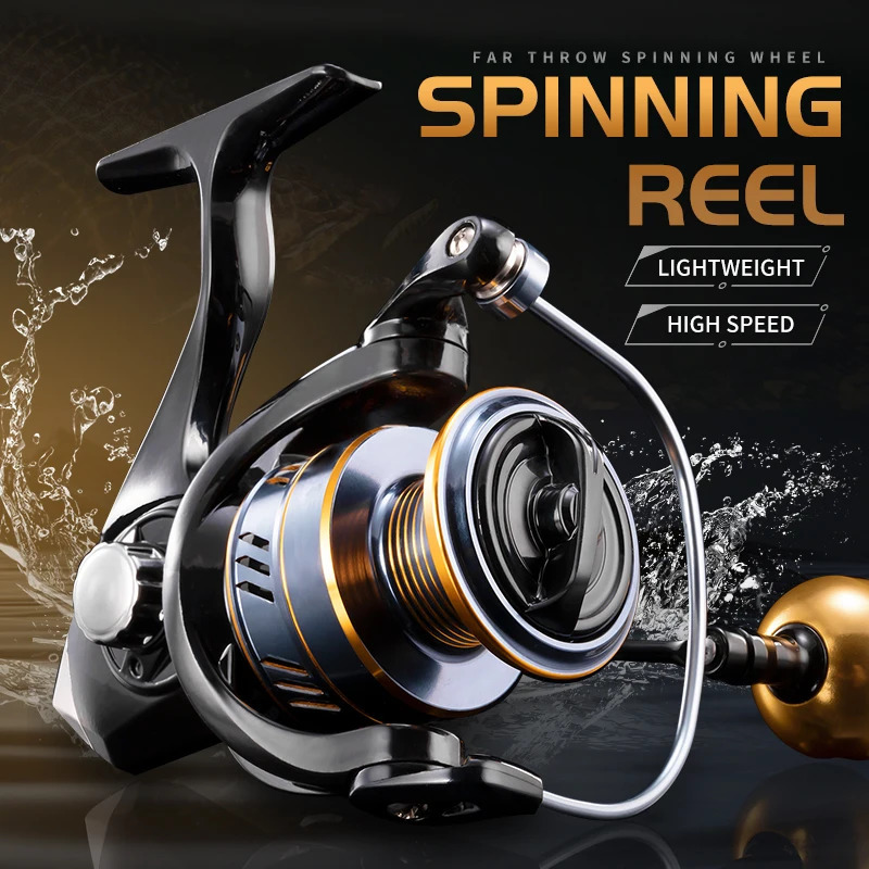 Rooblinos HM Fishing Reel All Metal Spool 8KG Max Drag Stainless Steel Handle Saltwater Freshwater Spinning 250207