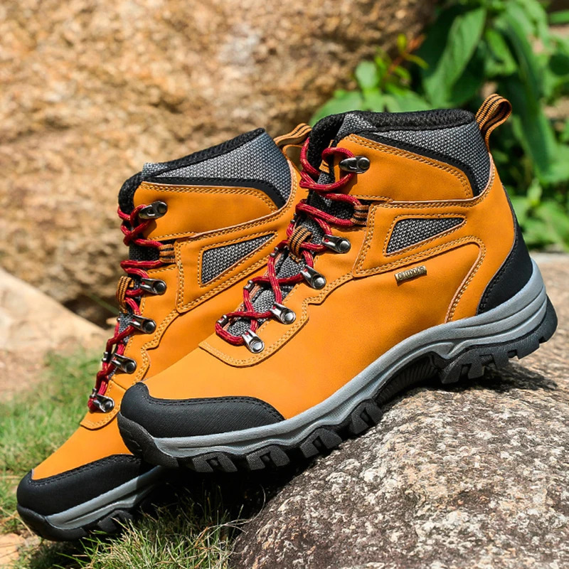 Outdoor Waterproof Hiking Boots Men Winter Walking Climbing Mountain Sport Boots Outdoor Wear-Resistant Non Slip Cycling Sneaker 250208