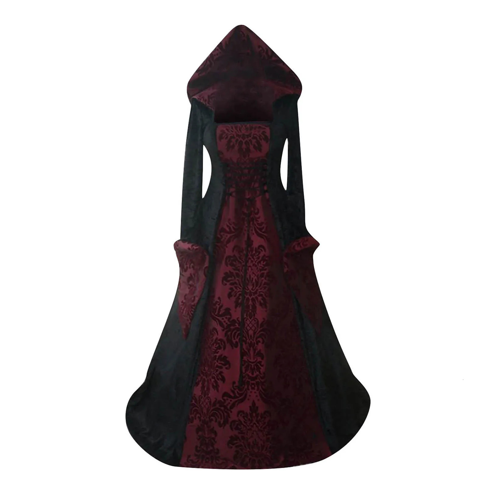 Costume Wicca Witch Medieval Dress Women Adult Plus Size Scary Cosplay Gothic Wizard Halloween Costumes For Women250206
