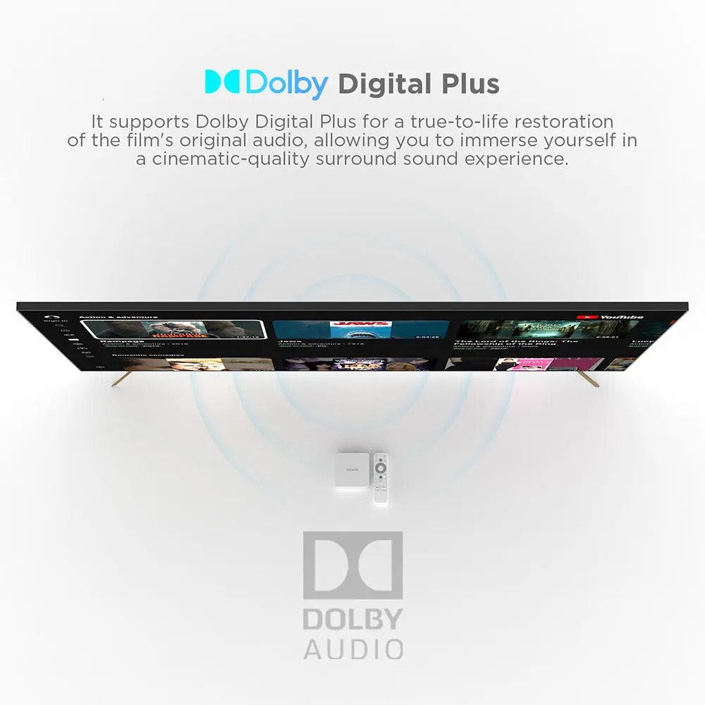 KICKPI KP1 Google Netflix TV Box Android 12 Amlogic S905Y4 2GB 32GB Support AV1 1080P H.265 4K Wifi BT Voice Input Media Player 250121