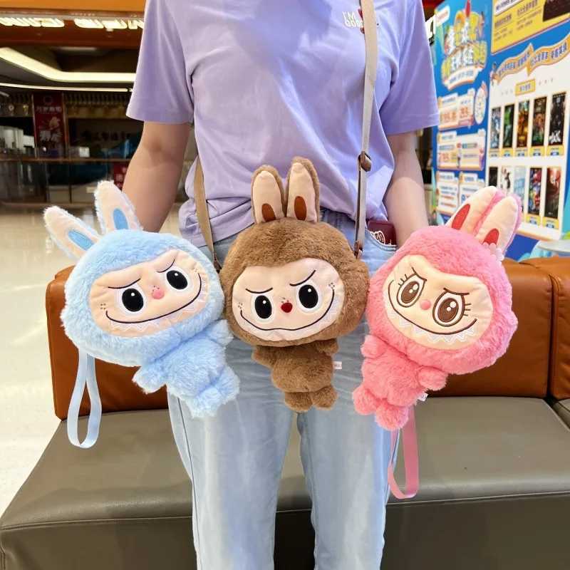2024 Labubu Shouder Bag Cute Plush Doll Backpack New Student Crossbody Bags The Monsters Outdoor Travel Bag Toy Z250208