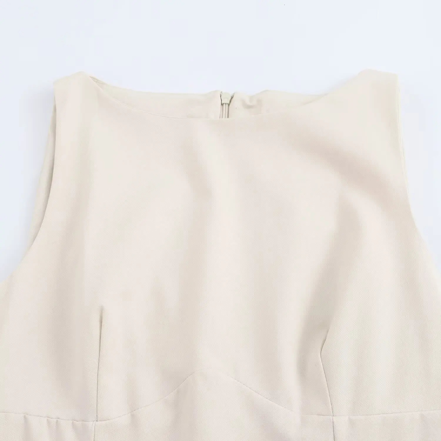 TRAF Bow Pleated Short Dresses for Women Sleeveless Mini Dress Woman 2024 off Shoulder Party Womens Bodycon Female 250206