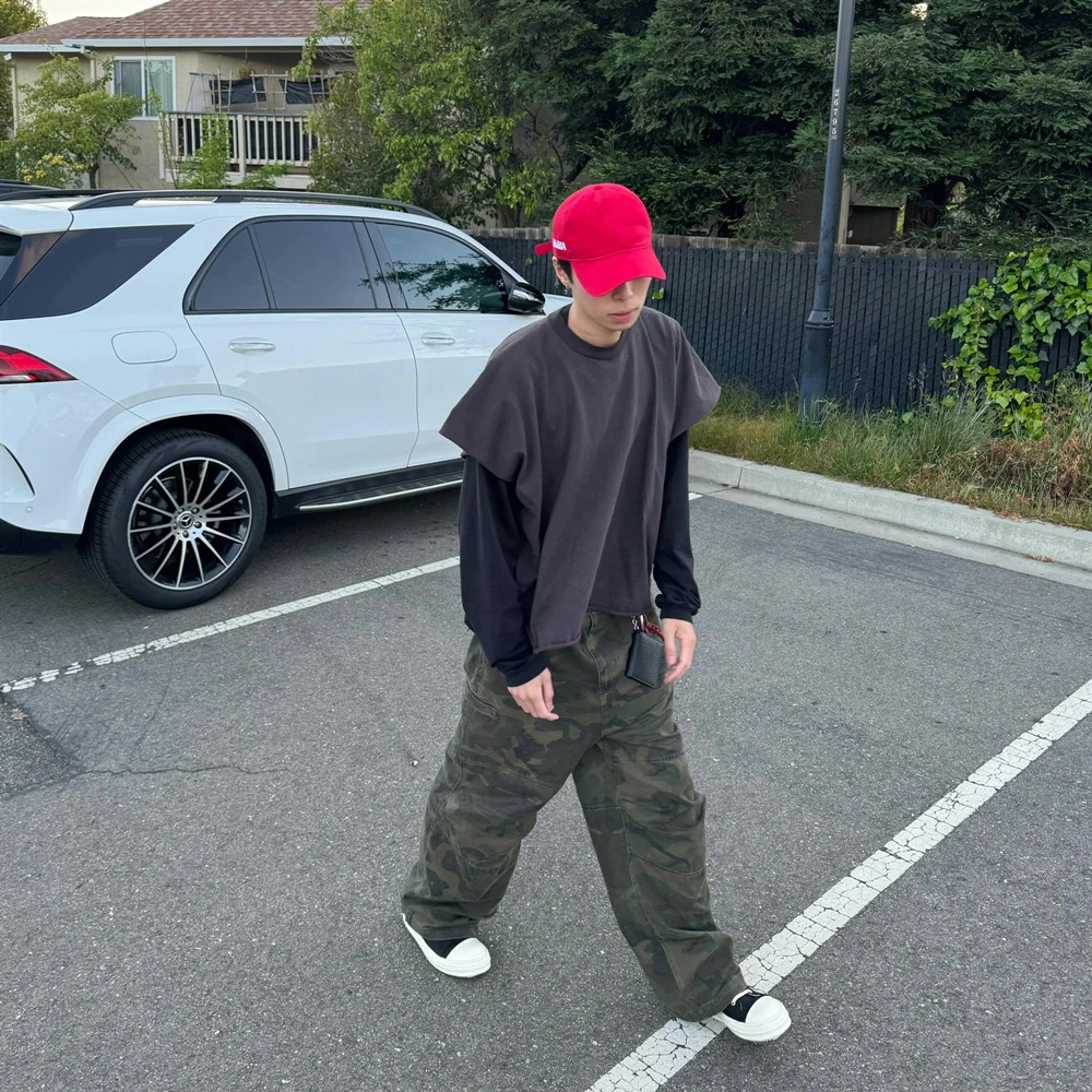 Frog Drift Y2K DONDA And West YE Streetwear Printed Tees Casual Vintage Loose Oversized 100%Cotton Tops T Shirt For Men Unisex 250207