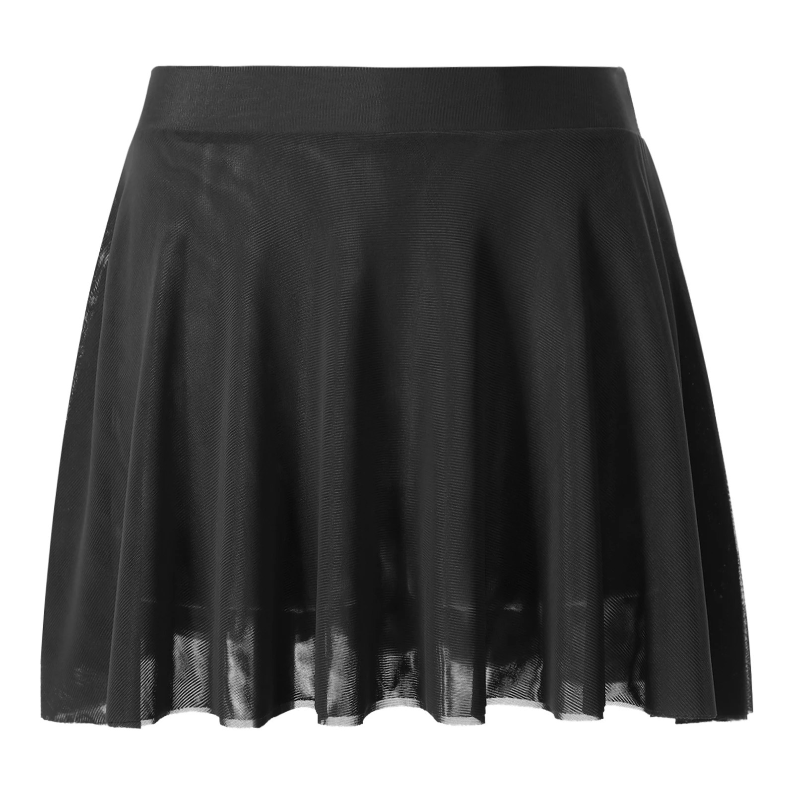 Womens Mini Pleated Skirt Sexy Club Outfits Sheer See Through Skirts Ladies Casual ALine Stretchy High Wiast Ruffled 250208Z