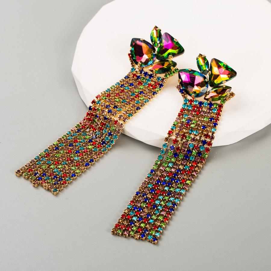 Women's Earrings 2PCS/LOT Long Tassel Earrings Exaggerated Jewelry For Party