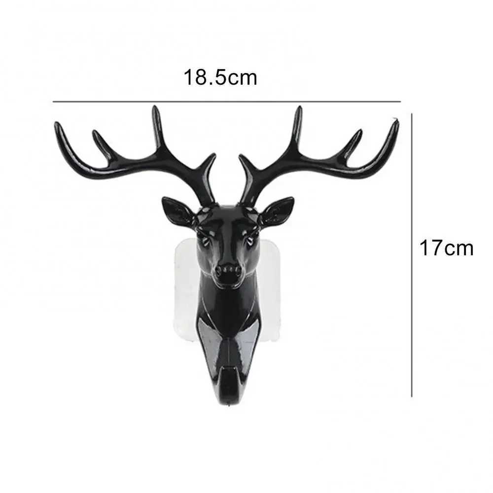 Fashion Cute Antler Hook Deer Key Holder Hanger Living Ro Wall Decorative Ornament He Decor Accessories Y250208