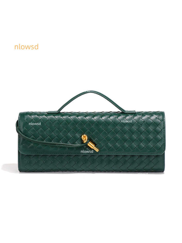 10A Long Clutch With Handle Intrecciato Craftsmanship Women Shoulder Bags Purses And Handbags Famous Brand Designer Evening Bag Multi-color woven bag 