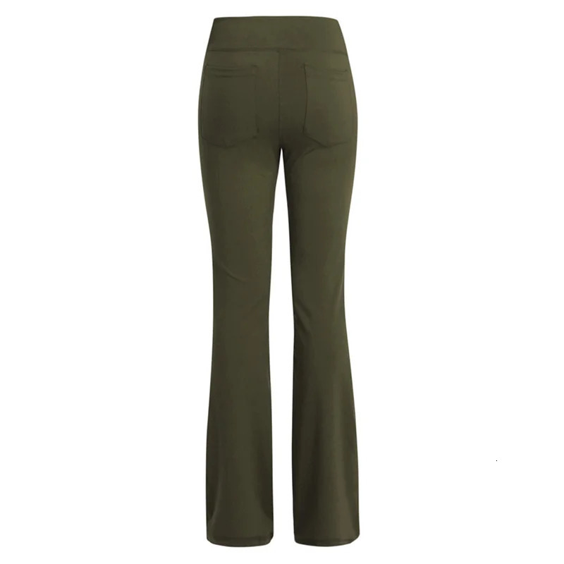 Elegant Womens Pants Palazzo Flared Wide Killer High Waist OL Ladies Career Long Trousers 250109