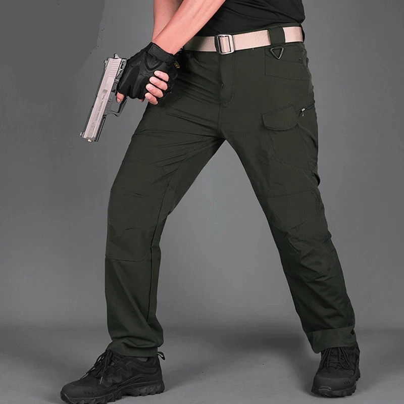 Quick drying pants for mens tactical ultrathin breathable military fan training outdoor work 250207