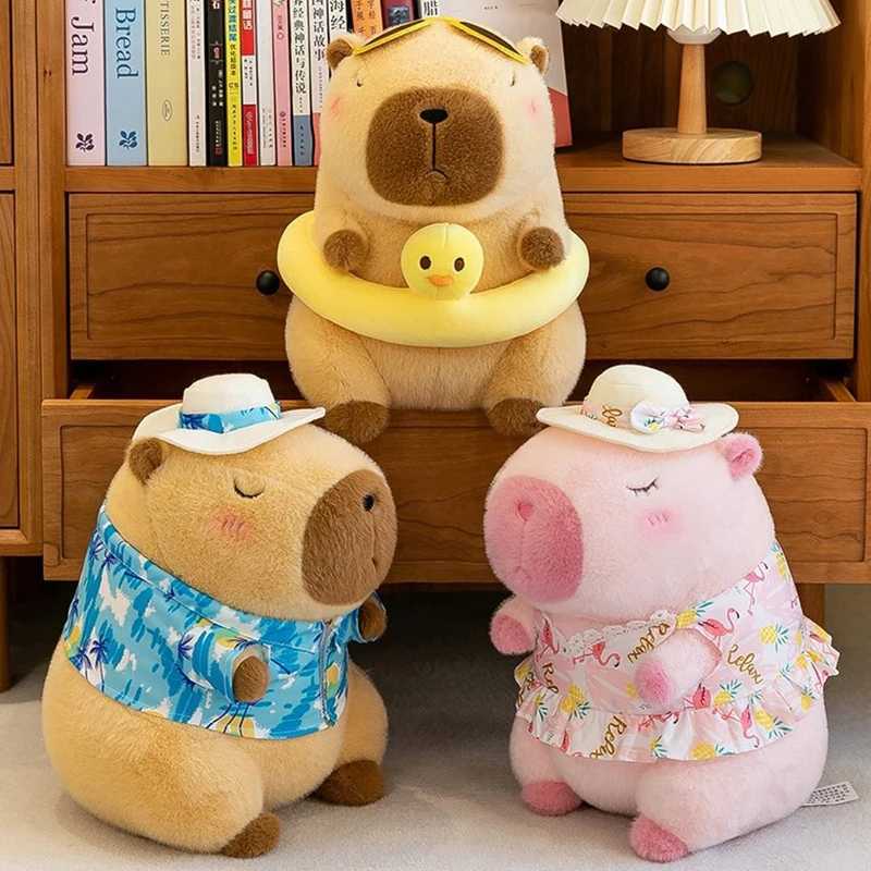 New 21cm Capybara Plush Toy Simulation Capibara Anime Fluff Toy Cute Animals Beach Sle Stuffed Doll Christmas Gifts for Kids Z250208