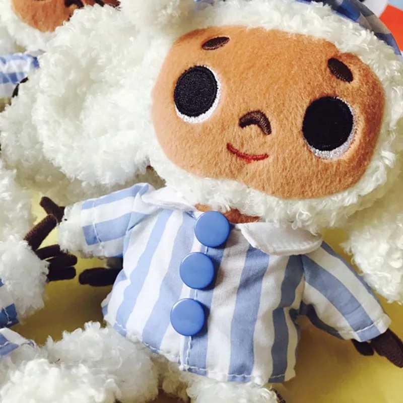 Cute Cheburashka Plush Toy Big Ryes Monkey with Clothes Soft Doll Russia Anime Baby Kids Sleep Appease Doll Toys for Childre Z250208