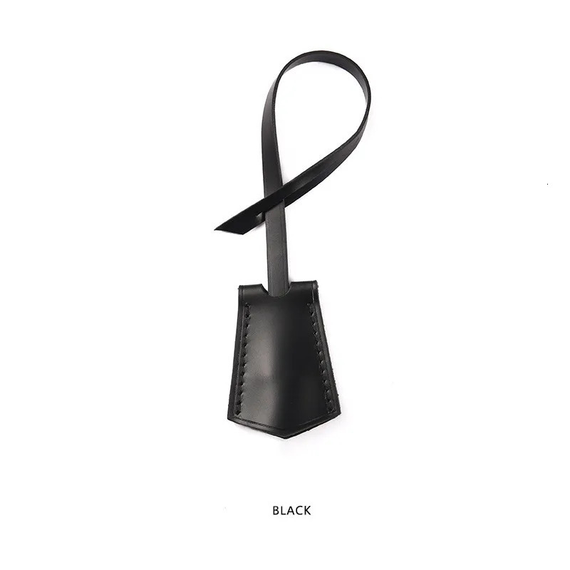 Top Grade Real Leather Vachetta Calfskin Key Bell Leather Cover Hanging Name Tag ization Stamp Service 250208