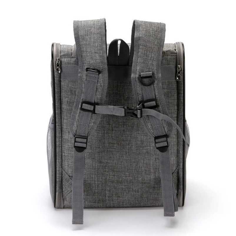 Others Dog Carrier Ventilation Large Capacity Dog and Cat Strap Adjustable Strap Pet Carrying Bag Foldable Cat Backpack for Outdoor Travel H250213
