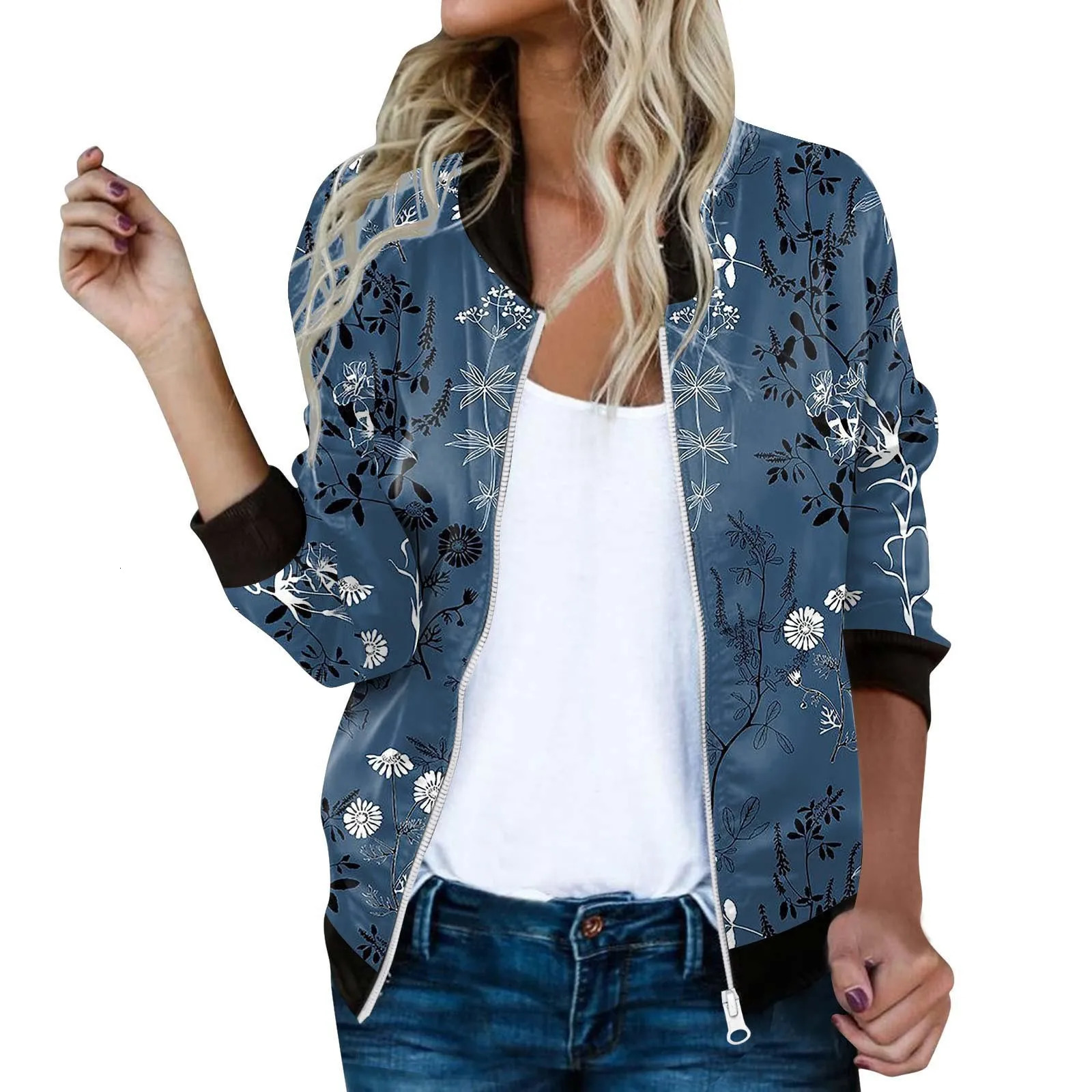 Floral Print Bomber… - image