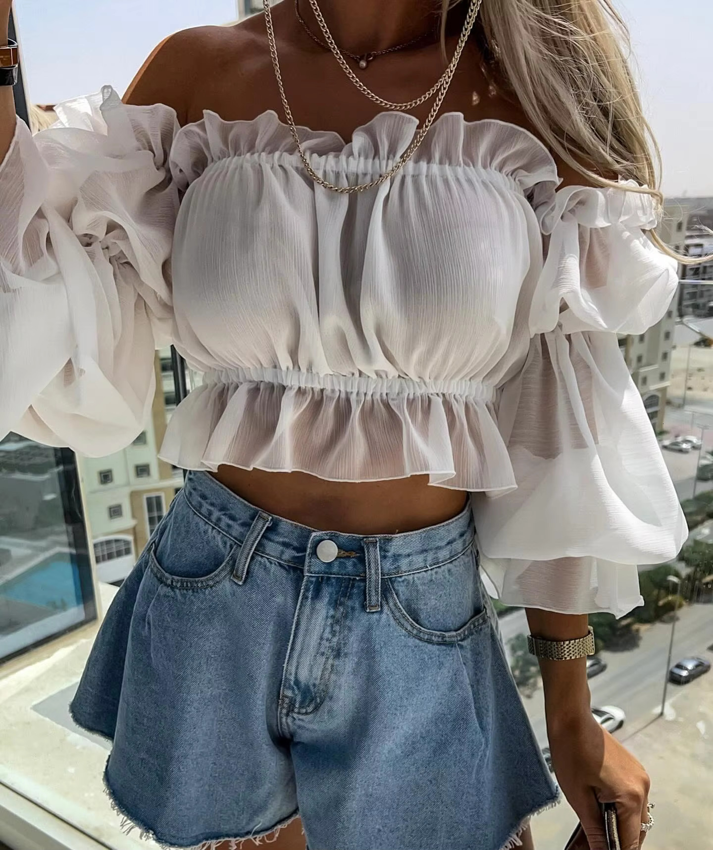 25 New Summer Women's Designer High Waist Fashion Umbrella Denim Jeans Hot Pants Sexy Shorts Women's Ropa Mujer