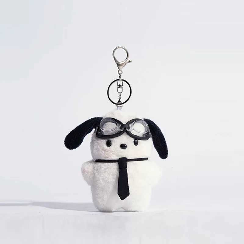 Plush Toys Doll Keychain Kaii Pochacco Anime Pendant Keyring Cute Children Toy Plushie Keychains Girls Birthday Gifts Y250208
