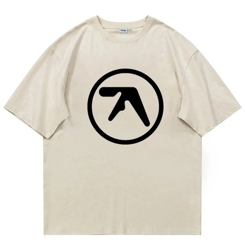 Mens T-Shirt Aphex Twin Shirt 100% Cotton Print Oversized Y2k Streetwear Tees Short Sleeve Tops Korean Fashion Aesthetic Clothing 250207