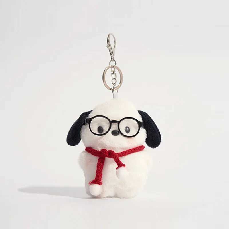 Plush Toys Doll Keychain Kaii Pochacco Anime Pendant Keyring Cute Children Toy Plushie Keychains Girls Birthday Gifts Y250208