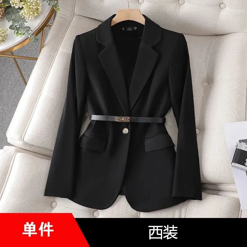 Womens Suit Jacket Spring Autumn Temperament Cultivate Oneself Ladies Blazer Coat Fashion Trend Versatile Lady Outerwear 250208wtt