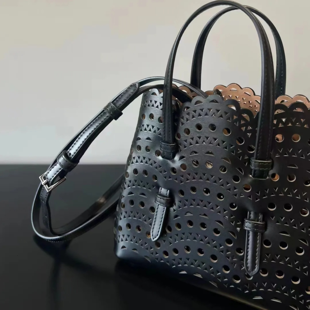 Bag Hand Rubbed Pattern Cowhide Handbag, Summer New Model, Laser Hollowed Out Niche Design, Crossbody Bag, Genuine Leather Women's Bag