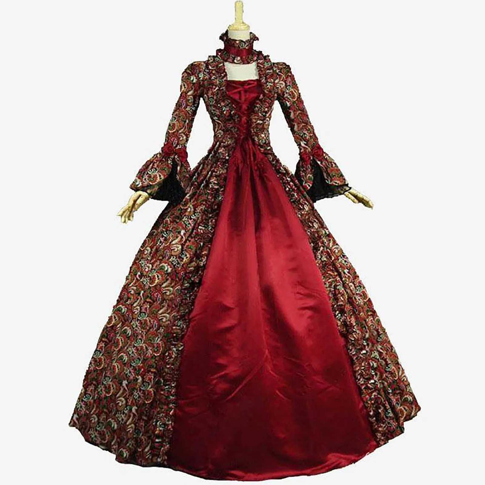 Medieval Hood Grn Cocktail Dress Vintage Party Come Masquerade Prom Dress Floor Sexy Anime Cosplay Come Dresses W250208