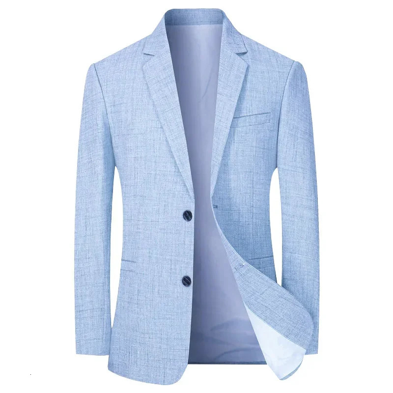 Mens Thin Suit Blazers Jackets Business Casual Coats Spring Summer Formal Wear Slim Fit Size 4X 250208Z