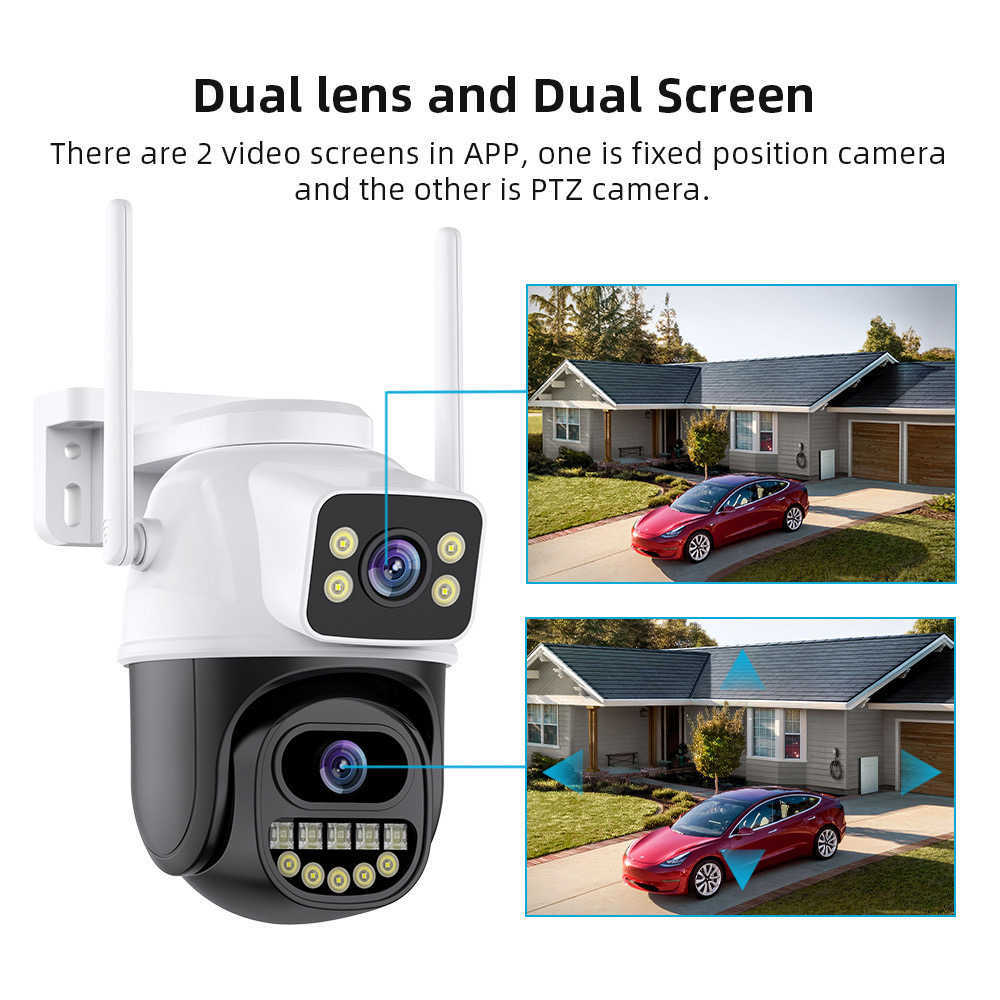 Dual 8MP9 megapixel 5x zoom HD WIFI binocular wireless home surveillance camera Z241230