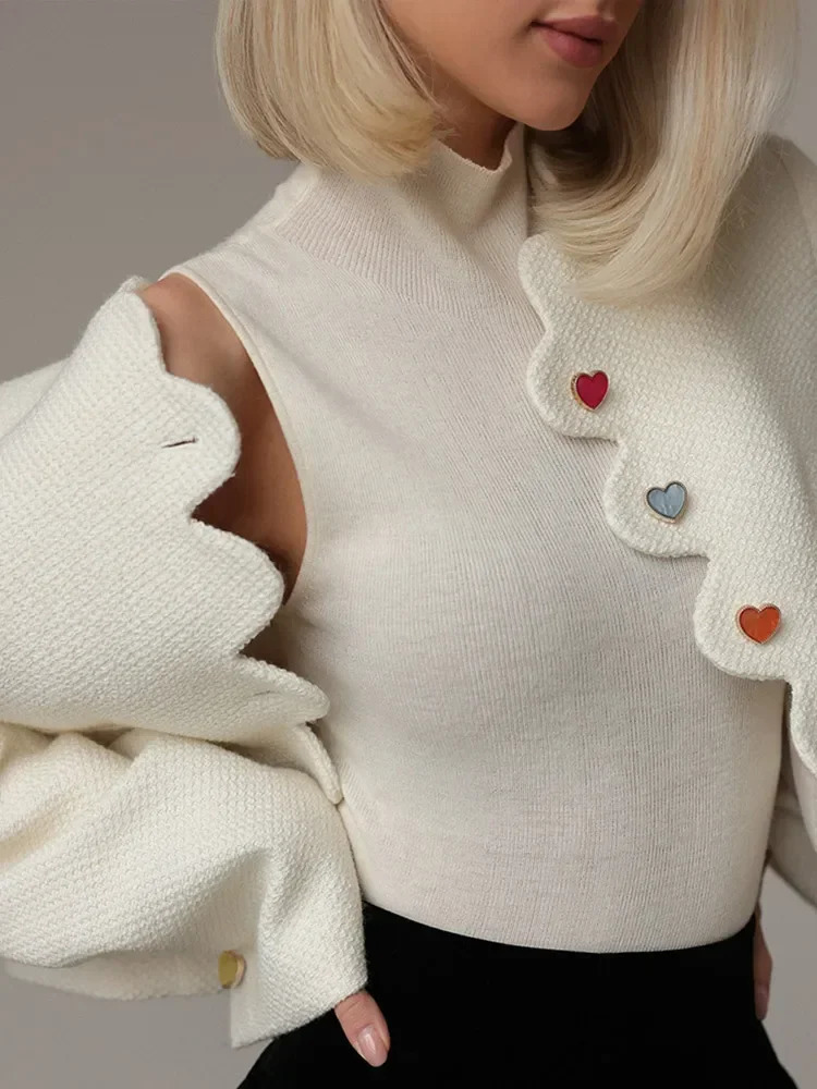 Womens Solid Cute Buttons Jacket Fashion Colorful Long Sleeves Regular Loose Coat 2024 Autumn Lady Overcoat 250208Z