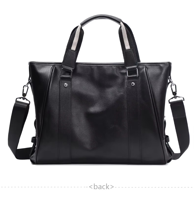 New Design Genuine Leather Men Briefcase 15.6 Inch Laptop Handbag Totes Male Shoulder Messenger Bag