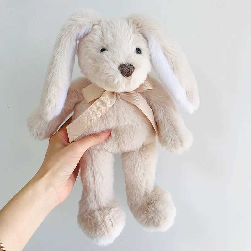 Fluffy Bunny Plush Toys Cartoon ffed Doll Soft Toy With bow-knot For Kid Kaii Dolls Birthday Christmas Gift Y250208 Y260128