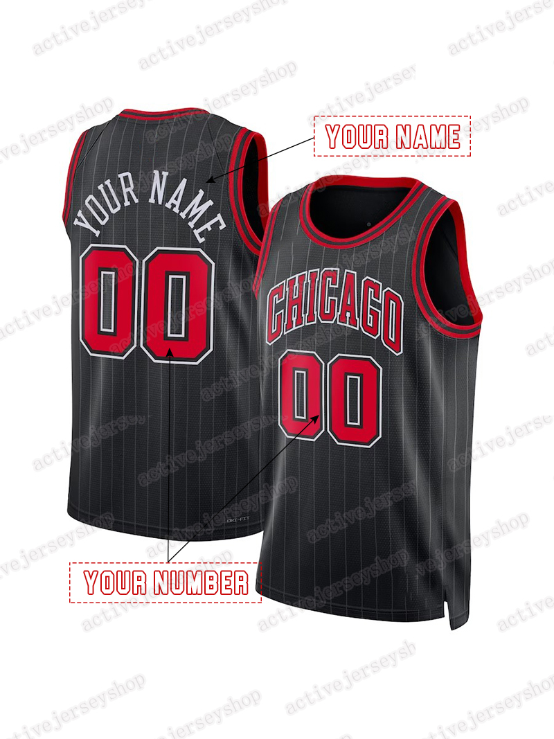 Custom Stitched Basketball Jersey - Personalized with Any Name & Number - Horton-Tucker, Buzelis, Carter, Dosunmu, Duarte
