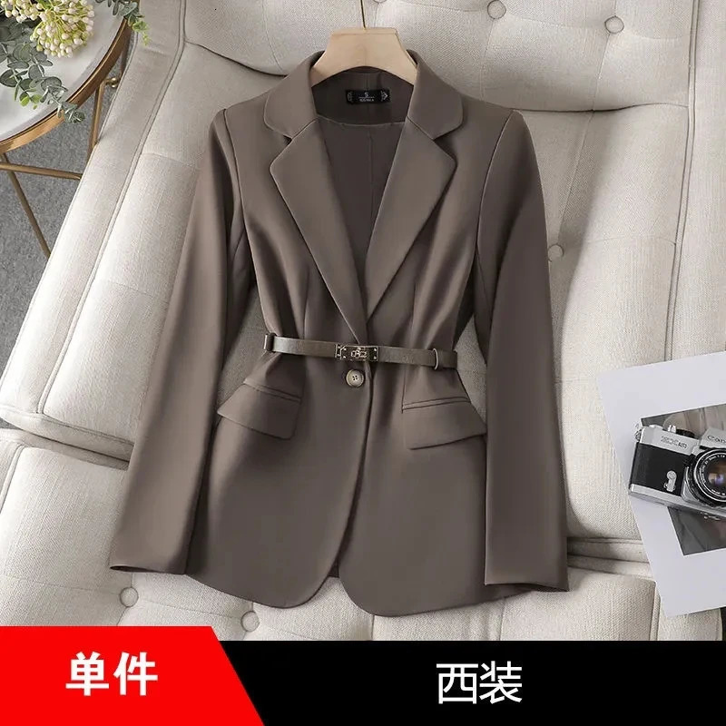 Womens Suit Jacket Spring Autumn Temperament Cultivate Oneself Ladies Blazer Coat Fashion Trend Versatile Lady Outerwear 250208wtt