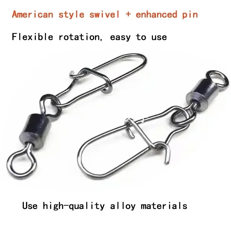 American Style Swivel Enhanced Pin Eight Shaped Ring Connector Quick 8-shaped Swivel Ring Sub Pin Connection Fishing Gear Access 250207