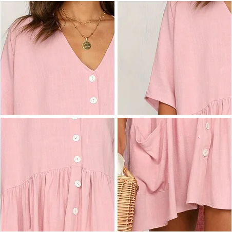 Summer Short Sleeve Casual Loose Dress Maternity Clothes for Pregnant Women Vestidos Gravidas Lady Pregnancy Dresses 250114