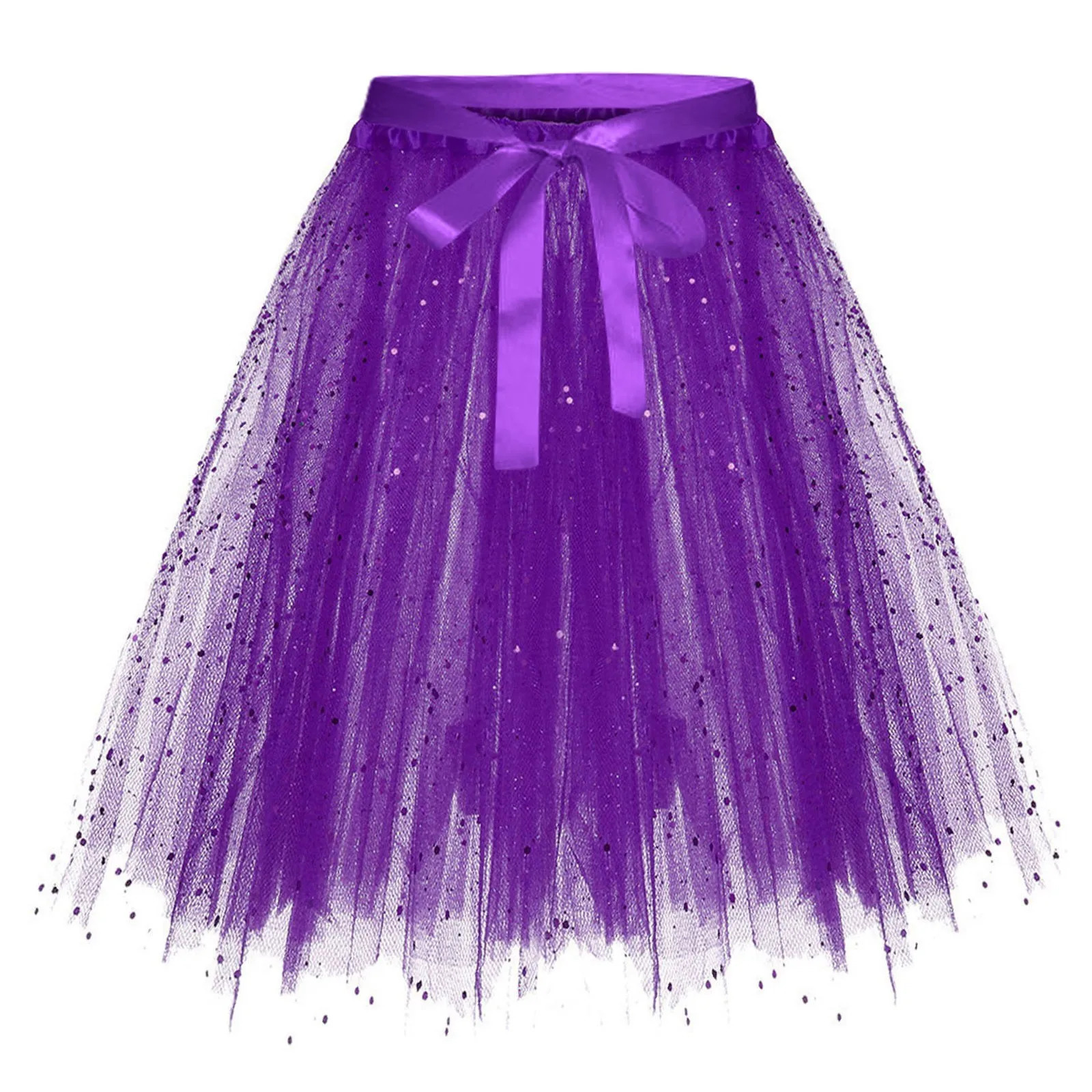 Women Adult Sequin Gauze Mesh Tutu Skirt Wedding Birthday Party Carnival Celebration Festival Decoration Tulle Dance Skirts 250208Z
